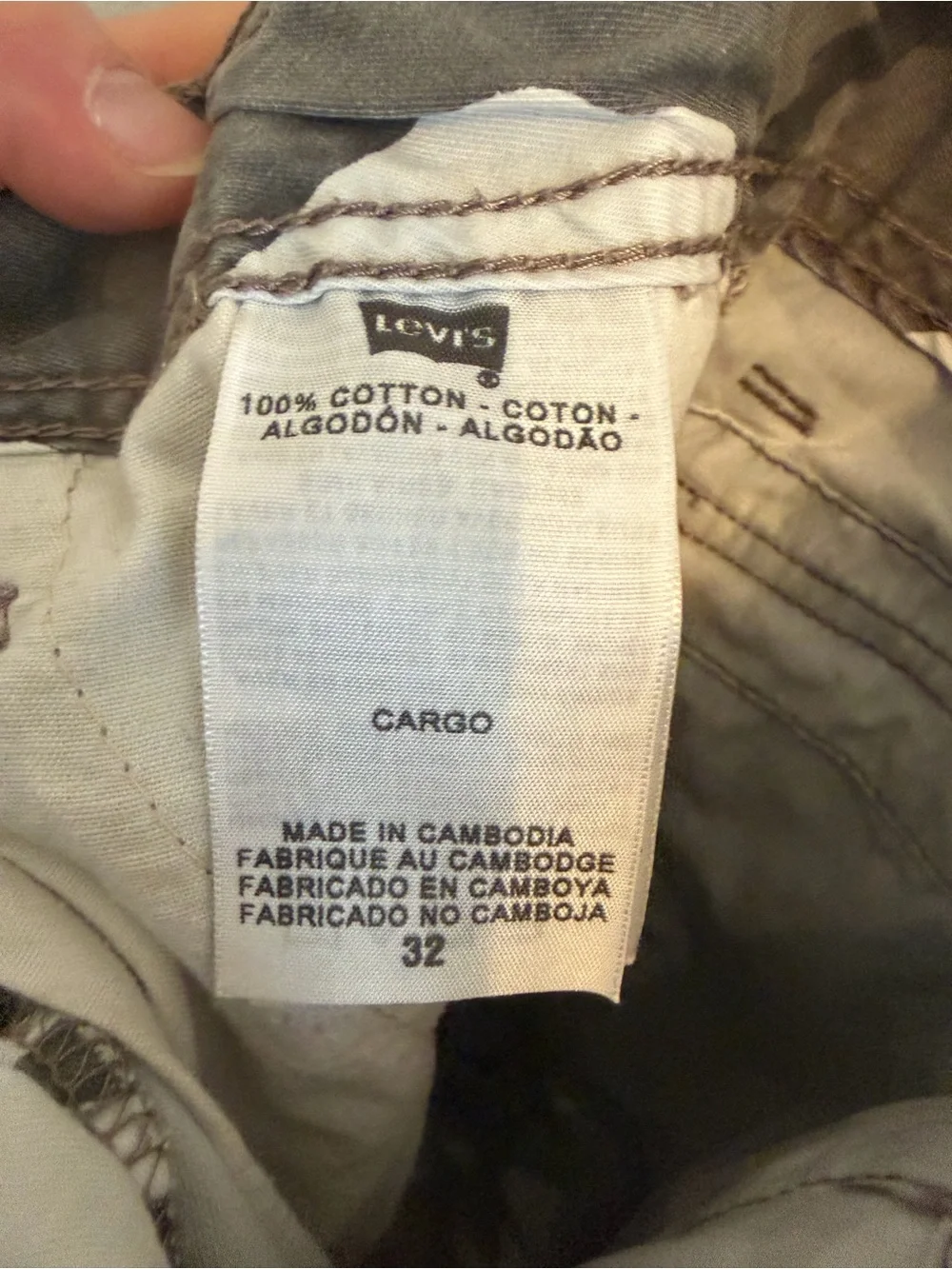 Levi's Gray Camo Cargo Shorts - Multi-Pocket Utility